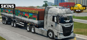 Skins Iveco S Way Com Cera Sergipana no Bitrem Verdureiro 08h4h