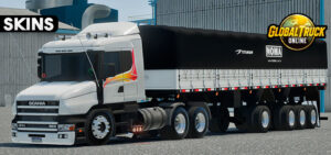 Skins Scania 124G Branca Com Faixa Laranja na Granel NOMA 0FD84G8FD