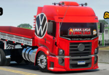 Skins VW Constellation Vermelho Qualificado uma liga e uma liga