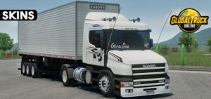 Skins Scania 124G Branca Faixa Espiral no Bauzao Batman 0f84f4gf