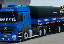 Skins Mercedes Benz Axor Azul Conjunto Graneleira Qualificada