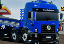 Skins VW Constellation Azul Verdureiro do Horário