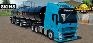 Skins Volvo FH Azul na Carreta Tanque preta Randon 3gfgf9gfgg9