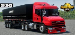 Skins Scania 124G Vermelha Qualificada na Granel Preta 4488s8d