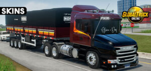 Skins Scania 124G Vinho Com Faixas e Capo Preto na Granel 'EXCLUSIVA' 4f4f48fg4fg8fgfg