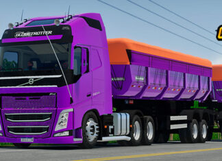 Skins Volvo FH Roxo Conjunto no RodoCaçamba ‘QUALIFICADO’