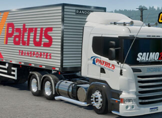 Skins Scania R No Bau Patrus Transportes