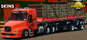 Skins Volvo NH12 Laranja do Bruno Garcia na Carretainha 2 Eixos Verdureiro f4fg8f48g4fgf