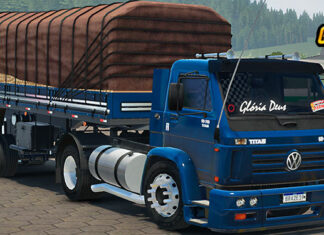 Skins VW Titan Azul Marinho na Carretinha 2 Eixos