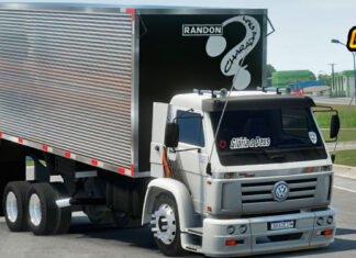 Skins VW Titan Cinza Faixas Turbo Charger no Bau TOP