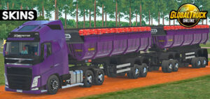 Skins Volvo FH Roxo Conjunto Exclusivo no RodoCaçamba Verdureiro 854hj84h48jhj