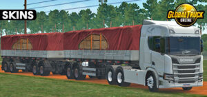 Skins Scania R450 Lateral Danificada Realista Conjunto no Rodotrem Graneleiro 0g4hg84hgh