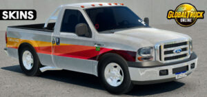Skins F-250 Prata Metálico Faixas Deluxe 'EXCLUSIVA' 0gf48f84gfg