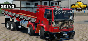 Skins Ford Cargo Vermelho Frente Quebrada Realista 0h87h4jh8jh