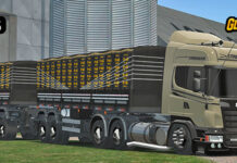 Skins Scania R Streamline Qualificado No Bitrem preto Verdureiro