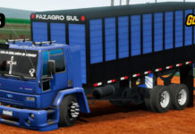 Skins Ford Cargo Azul Boiadeiro Fazenda Agro Sul