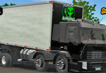 Skins Volvo VM Preto No Bauzao Cromado Top