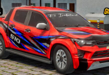 Skins Chevrolet S10 Vermelha Personalizada
