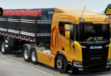 Skins Scania R450 Edition Heróis da Estrada na Granel Preta