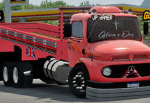 Skins Mercedes Benz 1113 Vermelho Qualificado Com Faixas